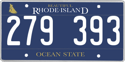 RI license plate 279393