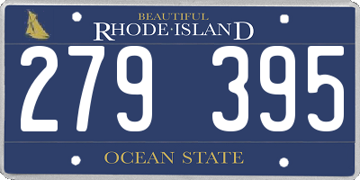 RI license plate 279395
