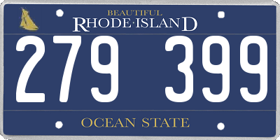 RI license plate 279399