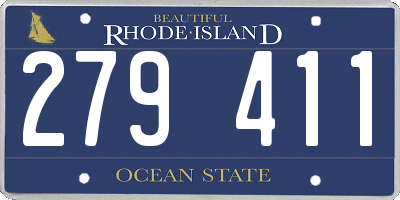 RI license plate 279411