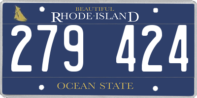 RI license plate 279424