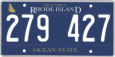 RI license plate 279427