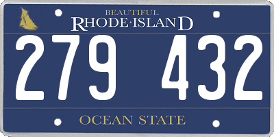 RI license plate 279432