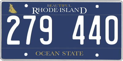 RI license plate 279440