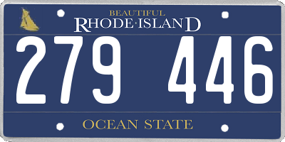 RI license plate 279446