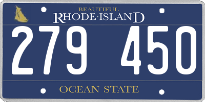 RI license plate 279450