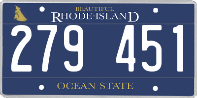 RI license plate 279451