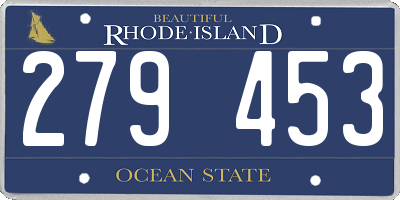 RI license plate 279453
