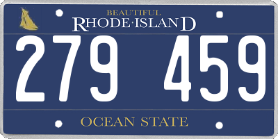 RI license plate 279459