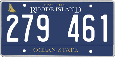 RI license plate 279461
