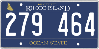 RI license plate 279464