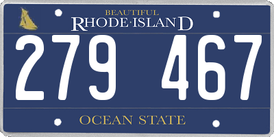 RI license plate 279467