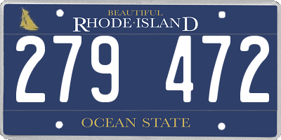 RI license plate 279472