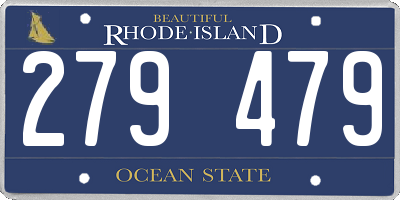 RI license plate 279479
