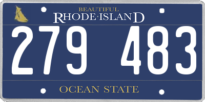 RI license plate 279483