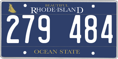 RI license plate 279484