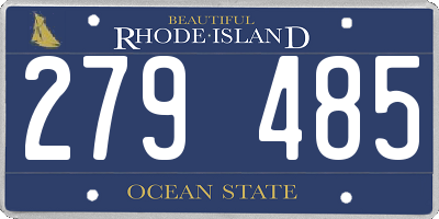 RI license plate 279485