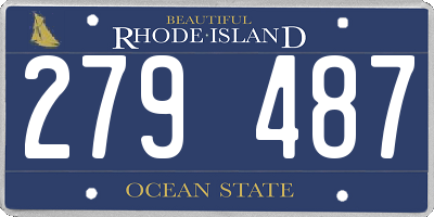 RI license plate 279487