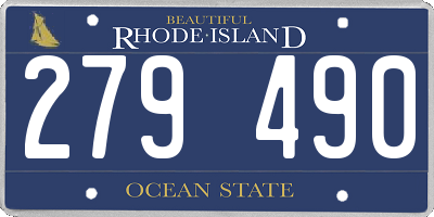 RI license plate 279490