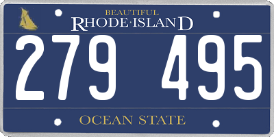 RI license plate 279495