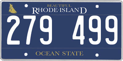 RI license plate 279499