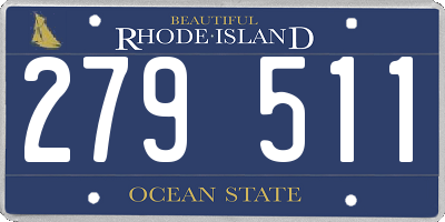 RI license plate 279511