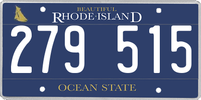 RI license plate 279515