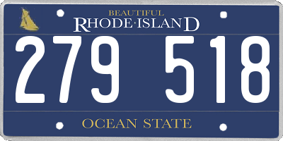 RI license plate 279518