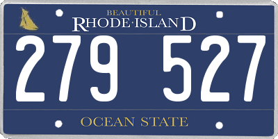 RI license plate 279527