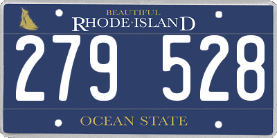 RI license plate 279528