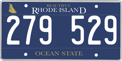 RI license plate 279529