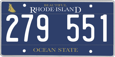 RI license plate 279551