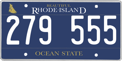 RI license plate 279555