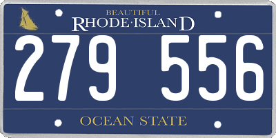RI license plate 279556