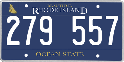 RI license plate 279557