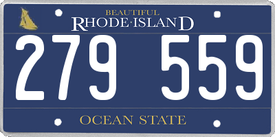 RI license plate 279559