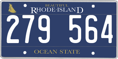 RI license plate 279564