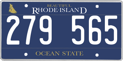 RI license plate 279565