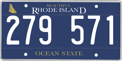 RI license plate 279571