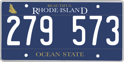 RI license plate 279573