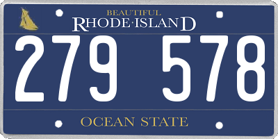 RI license plate 279578