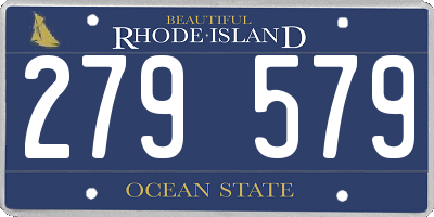 RI license plate 279579