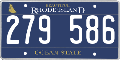 RI license plate 279586
