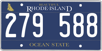 RI license plate 279588