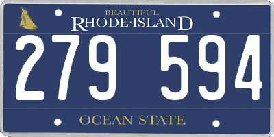 RI license plate 279594