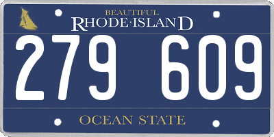 RI license plate 279609