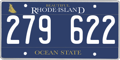 RI license plate 279622