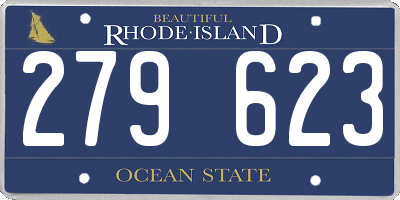 RI license plate 279623