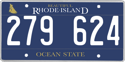 RI license plate 279624