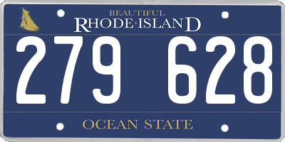 RI license plate 279628